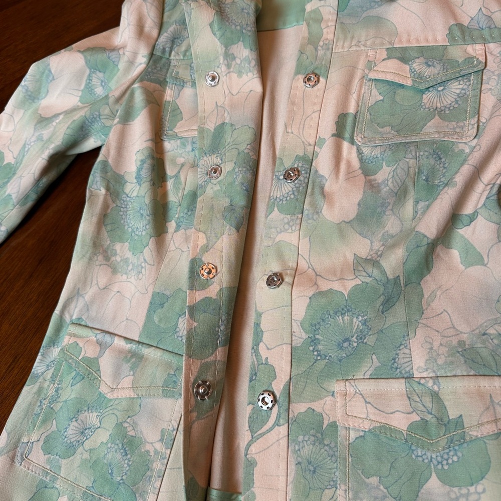 Elie Tahari Floral Jacket Blazer Lightweight Spring Jacket - Picture 5 of 14